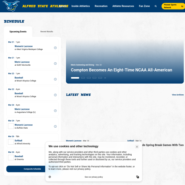 alfredstateathletics.com