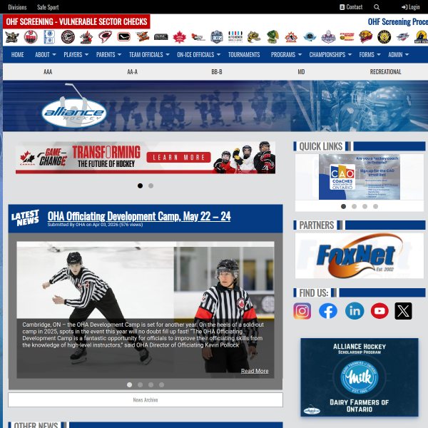 alliancehockey.com