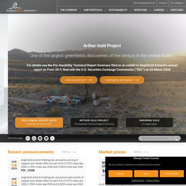 anglogoldashanti.com