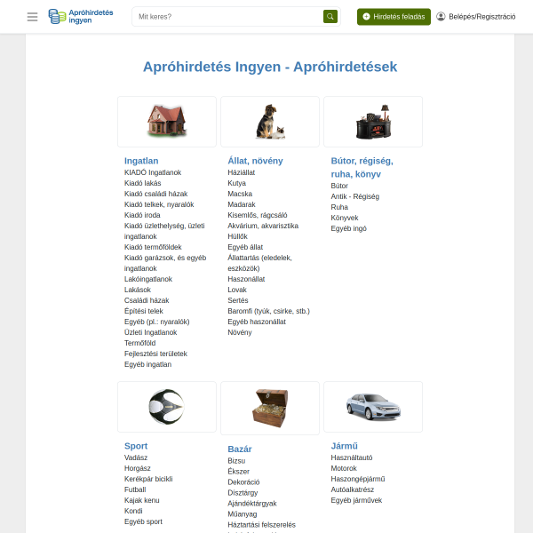 aprohirdetesingyen.hu