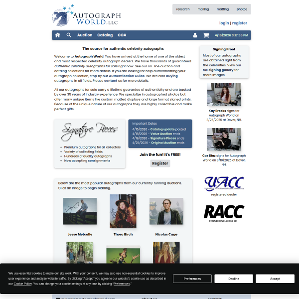 autographworld.com