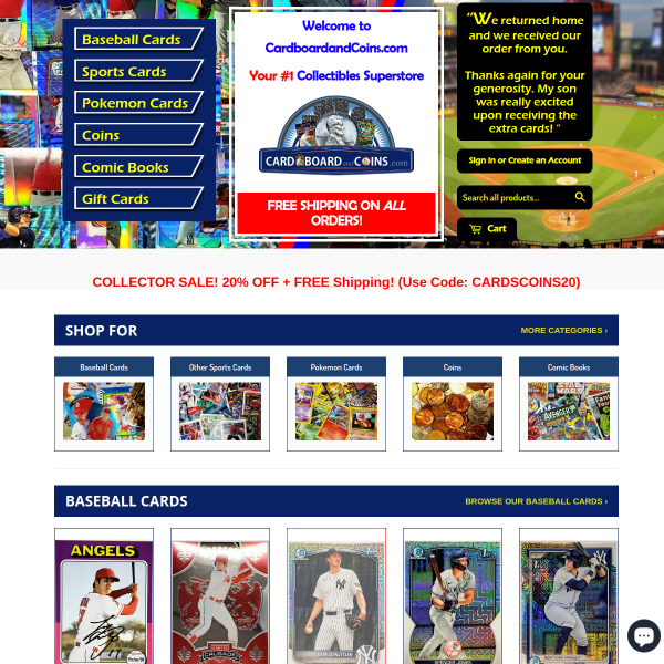 cardboardandcoins.com
