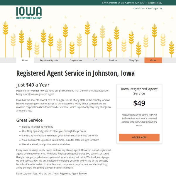 iowaregisteredagent.com
