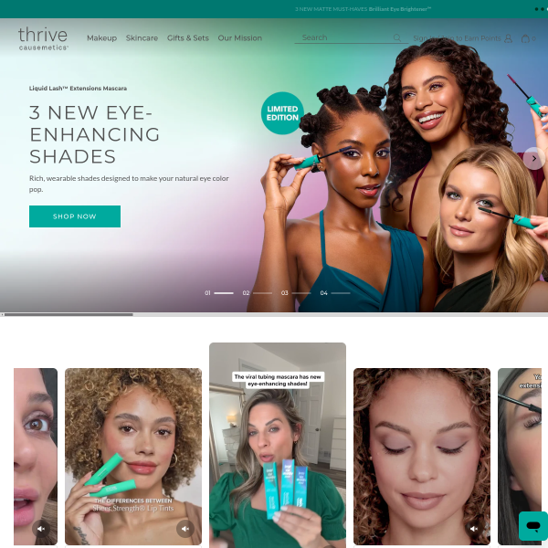 thrivecausemetics.com