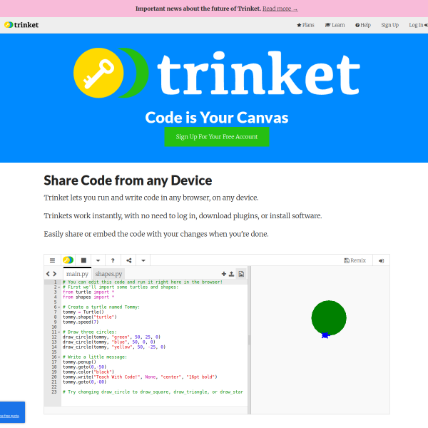 trinket.io