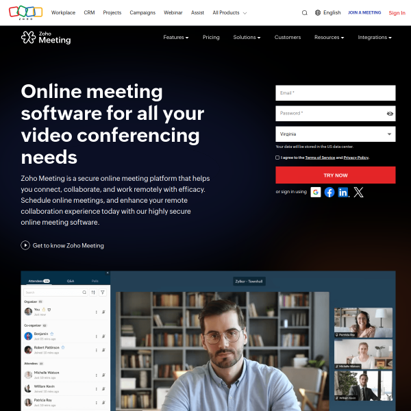 zohomeeting.com